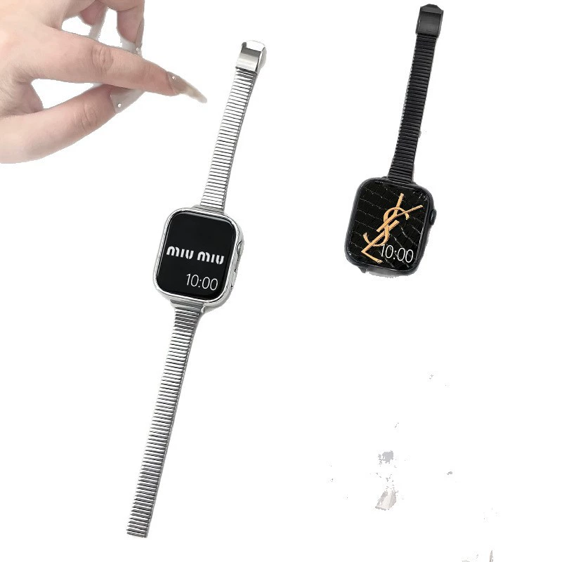 Подходящий ремешок для Apple Watch iWatchs 10 поколения металлический браслет applewatch9 высокого класса тип цепи