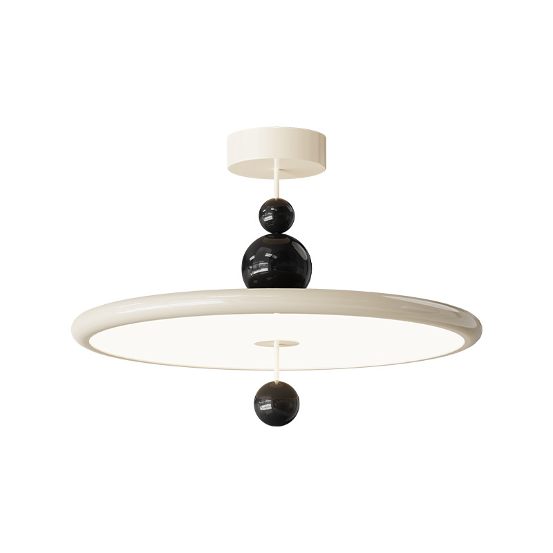 Lámpara de restaurante platillos voladores de crema bar lámpara de luz moderna minimalista francesa para niños de espectro completo lámpara de protección de ojos 412L