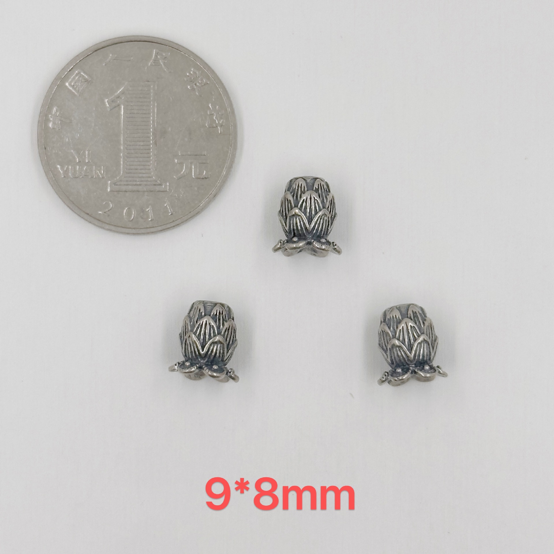 384-417 Shanxi vintage old silver spacer beads DIY accessories 9997 silver bracelet jewelry accessories