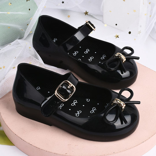 Spring and Summer New Girls' Sandals for 22 Years Baotou Bow Princess Jelly Single-layer Shoes Children's Dance Shoes Cross-border Hair