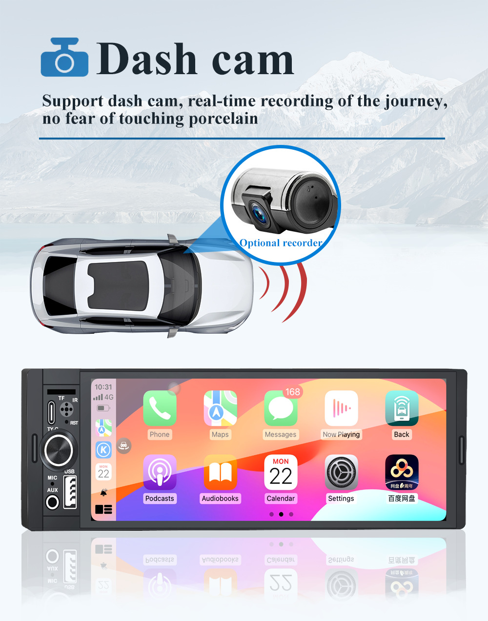 6.36inch General Motors Central Control Display Screen Car Navigation System All-In-One Gps Navigation Wireless Carplay