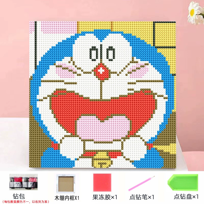 Набор алмазной мозаики DIY Kuromi и мультфильмы 20×20 см, рамка-наклейка, детское творчество