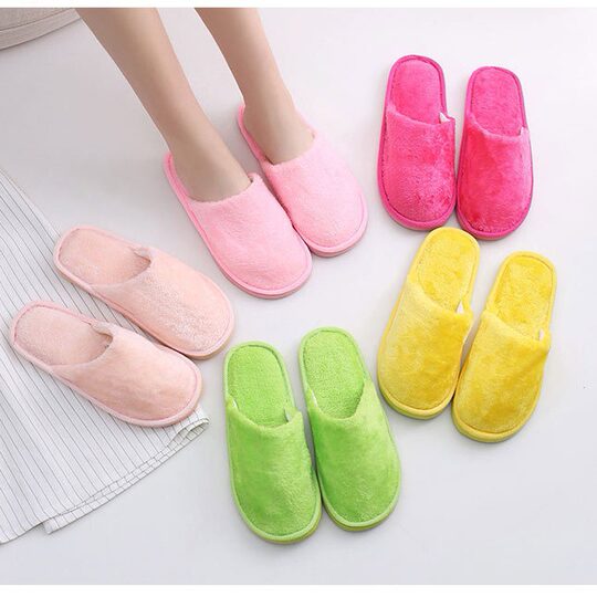 New plush indoor home autumn and winter wooden floor warm EVA moon cotton slippers Cixi men and women couples