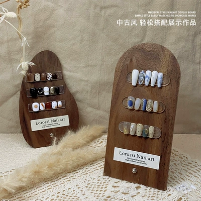 Color Display Board Walnut Wood: Dırnaq bəzəkləri