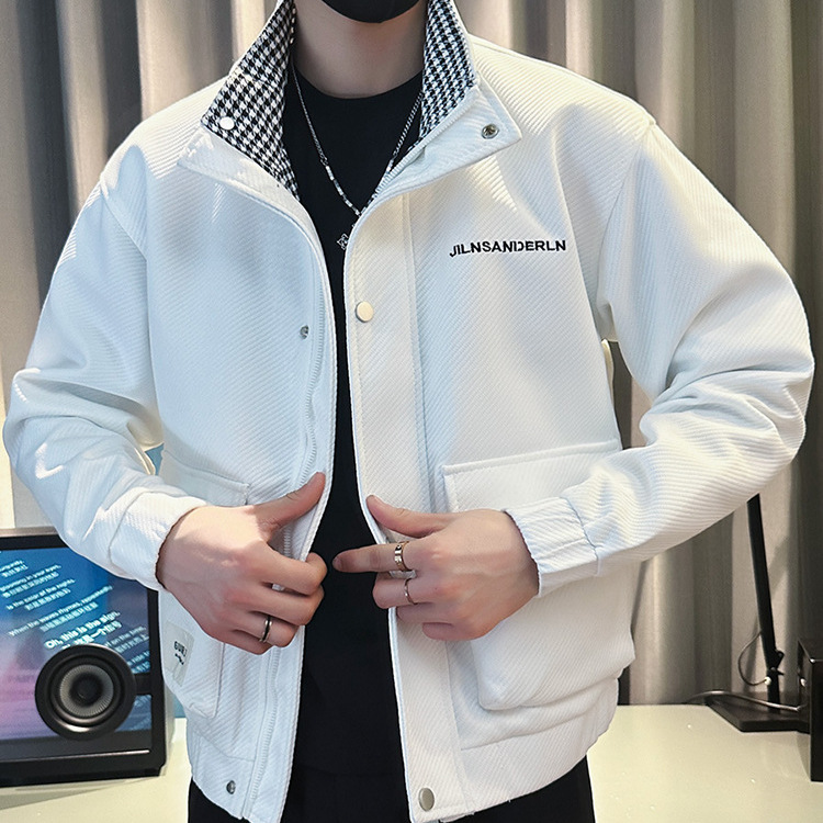 Primavera nueva tendencia de alta gama chaqueta de hombre guapo 2025 moda casual de todo fósforo marca de moda ropa de hombre ins