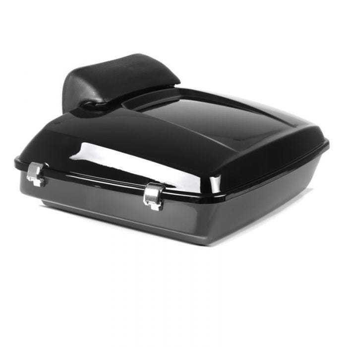 Motorcycle Tail Box Suitable for Harley Avenue Glide Dual Light Glide Road King Glide St Rear Tail Box Bright Black