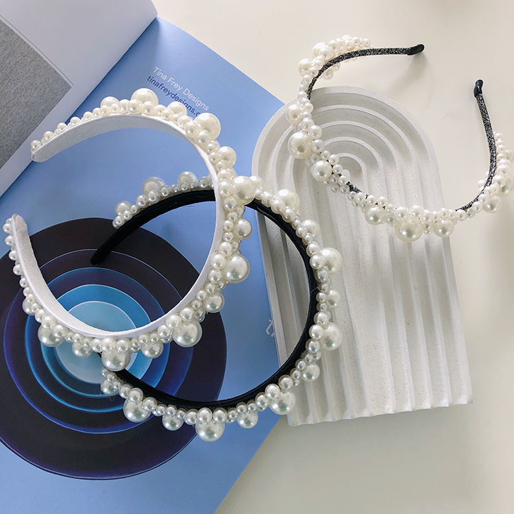Koreanische Neue Mode Perle Blume Stirnband display picture 3