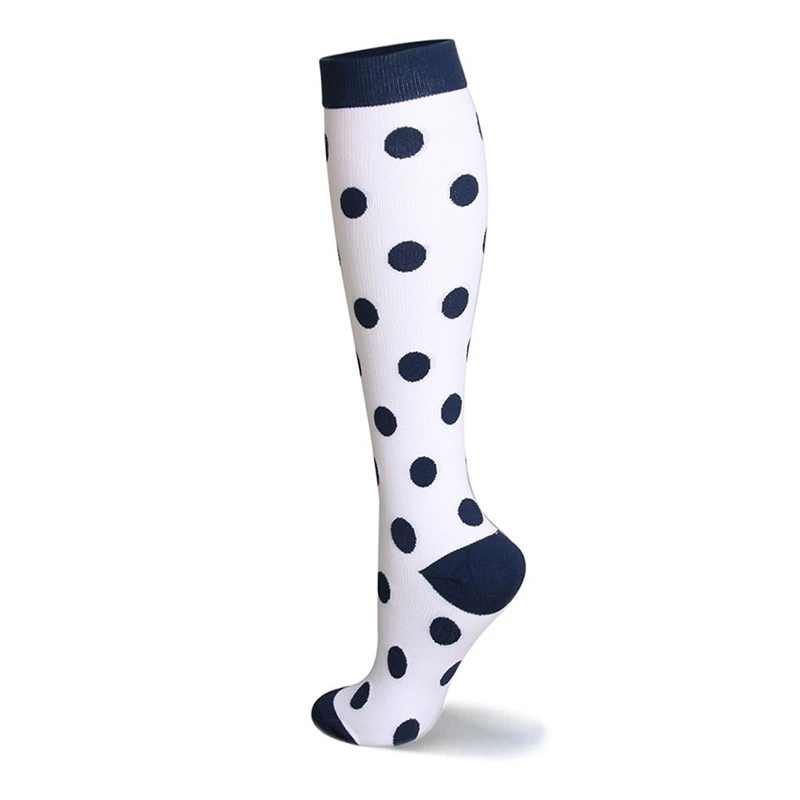 Compression Running Socks, Unisex Jacquard Knee-High Socks, Multiple Patterns, S/M & L/XL