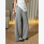高腰口袋常规新品阔腿裤