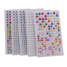 3.4.5.6MM舞台化妆珍珠贴泪痣泪痕贴影楼脸部造型钻贴单颗背胶钻