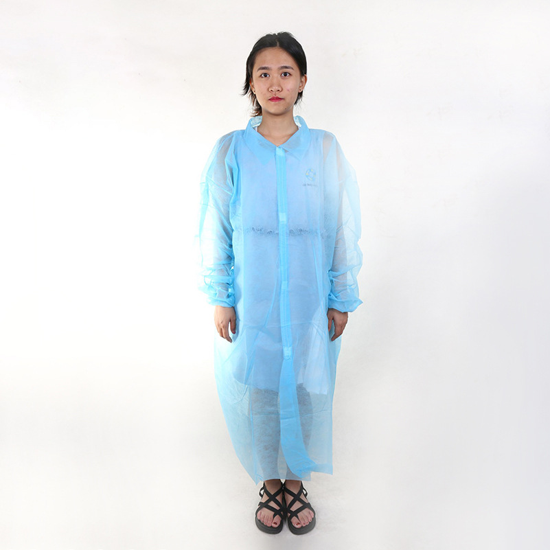 Factory Direct Sale Disposable Non-Woven Isolation Gown Reverse-Wear Pp Non-Woven Coated Isolation Protective Gown Waterproof