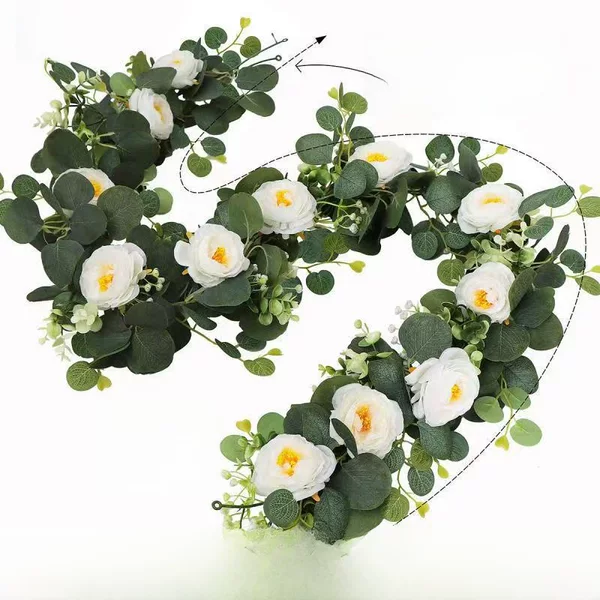 Cross-border simulation vine eucalyptus leaves eucalyptus rattan home wedding simulation green plant dining table decoration simulation rattan