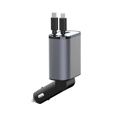 Mobil şarj cihazları: Cigarette Lighter Adapter with Retractable