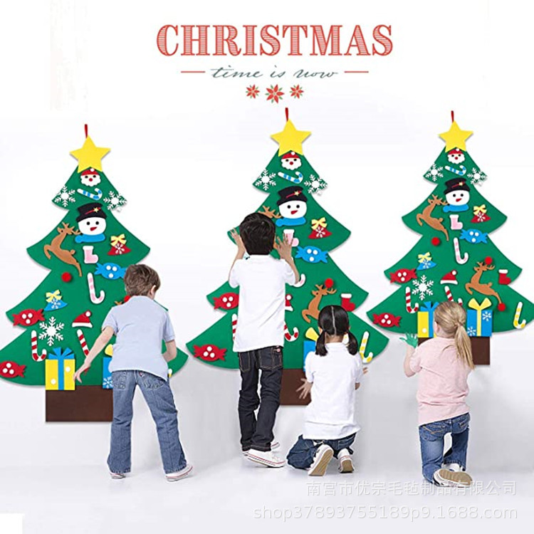 Nueva decoración navideña suministros para niños hechos a mano DIY tridimensional árbol de Navidad grande ceremonia colgante de Navidad