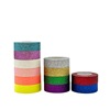 Golden powder, silver powder glitter flashes flashes tape, gold powder tape, small roll bright pink color tape