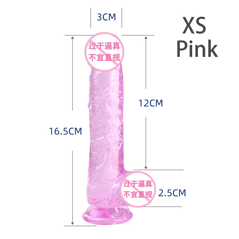 Реалистичный кристаллический дилдо (Phantomyum) TPE, прозрачный, размеры XXS–XXL