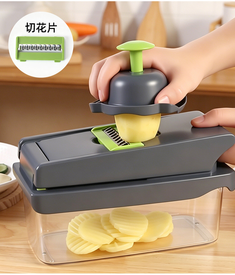 Cross-border household multifunctional vegetable chopper, grater, commercial kitchen grater, shredder, slicer, potato slicer