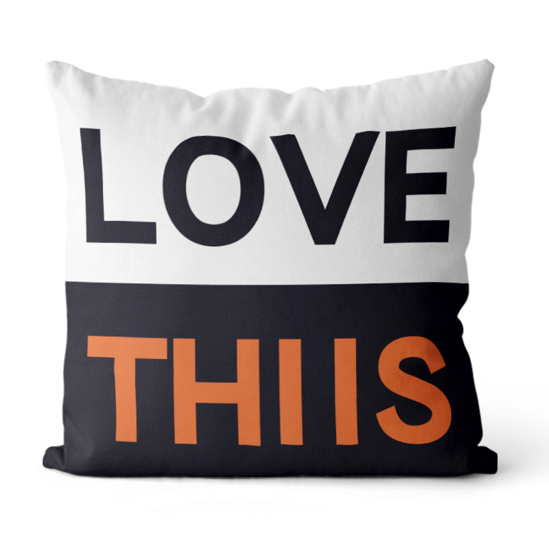 Almohada de estilo Ins simple Almohada de cabecera de viento europea y americana Impresión de sofá Funda de almohada geométrica Cojín de oficina Almohada de cintura