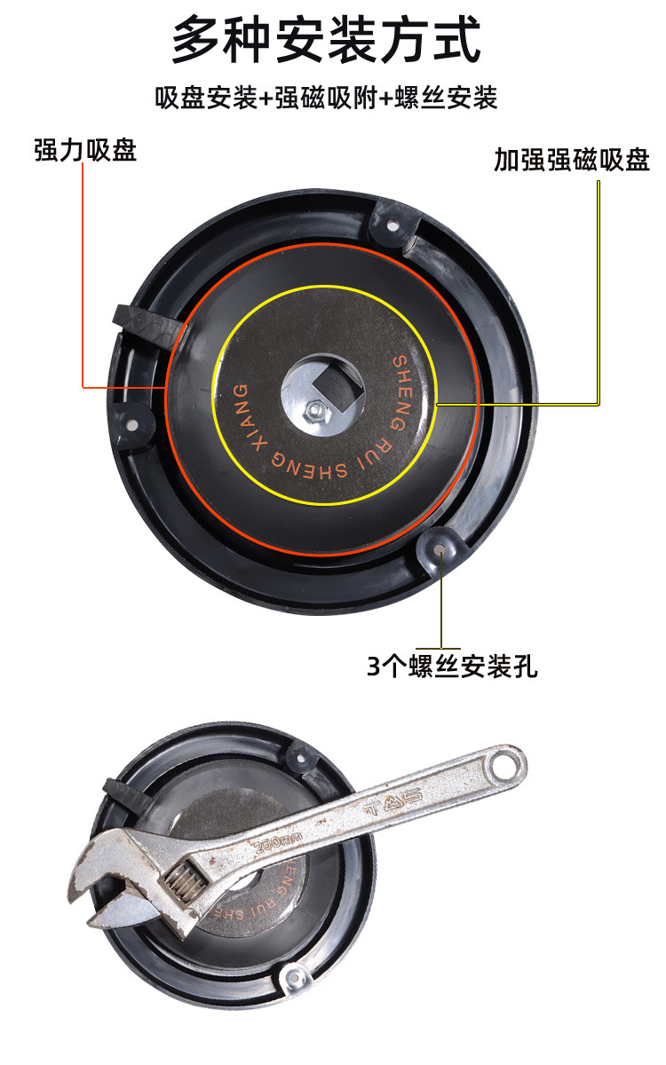 Nighttime Solar Warning Light Led Strobe Light Strong Magnetic Engineering Vehicle Roof Flashing Light Tower Crane Truck Strobe Signal Light