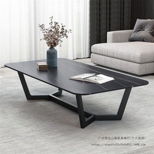 Slate Coffee Table Small Apartment Light Luxury High-End B&B Living Room Home Internet Celebrity Office Reception Rectangular Tea Table