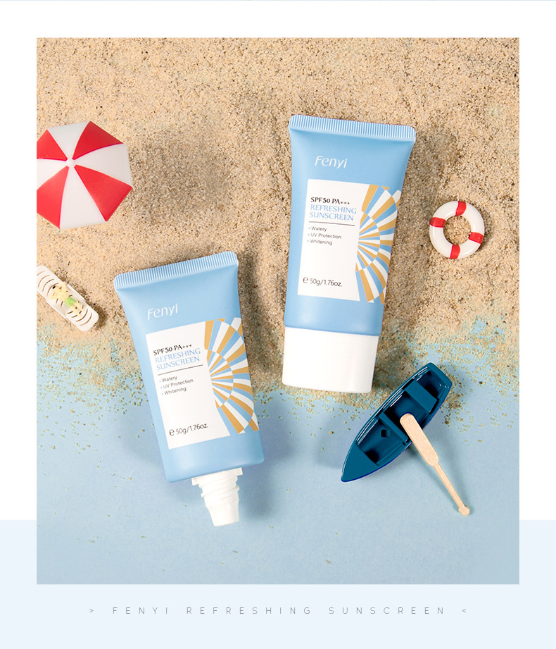 Wholesale of cross-border skin care products fenyi Refreshing sunscreen 50g Hydrating and Moisturizing Primer undefined