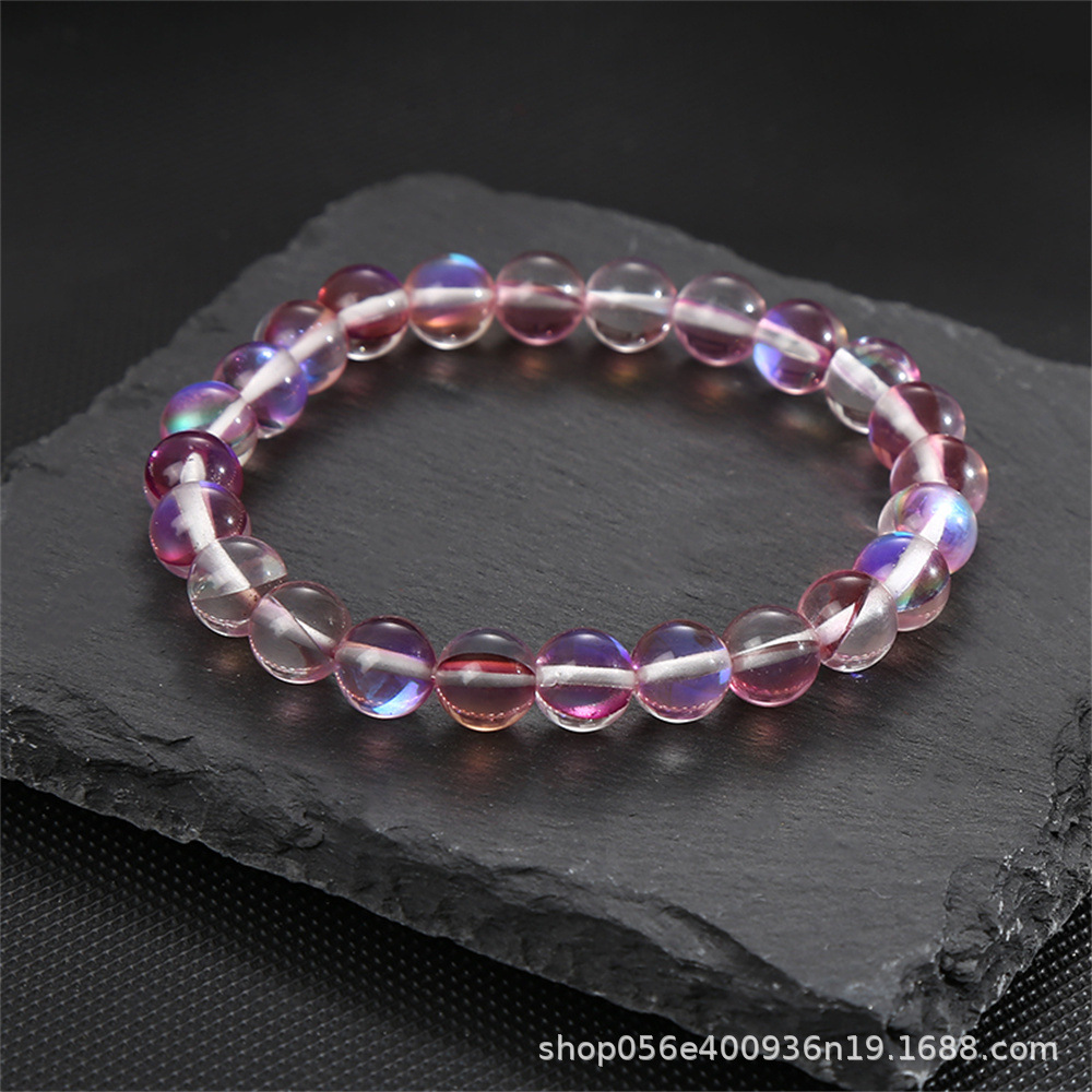 Moda simple 8mm pulsera de piedra de ágata natural alta sensación de mano de cristal cuentas pulsera comercio exterior al por mayor damas