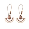 Ethnic retro bronze metal earrings, European style, ethnic style, simple and elegant design