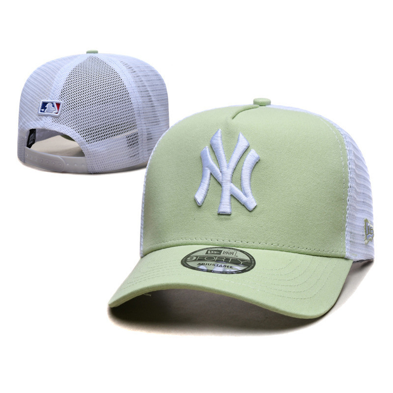 トレンディなブランド NY メッシュ野球帽女性のための春と夏の新しい刺繍入りビッグロゴひさしキャップ日よけ通気性メッシュ帽子男性用|undefined