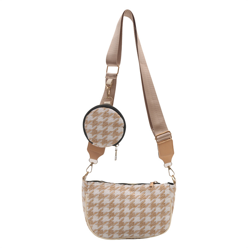 2024 un hombro nuevo mil pájaros bolso de madres, estilo coreano ancho cinturón de hombro, sensación extranjera, bolso de brazo fresco