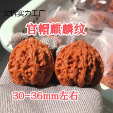 麒麟文玩核桃官帽四座楼白狮子狮子头麻核桃批盘玩手把件