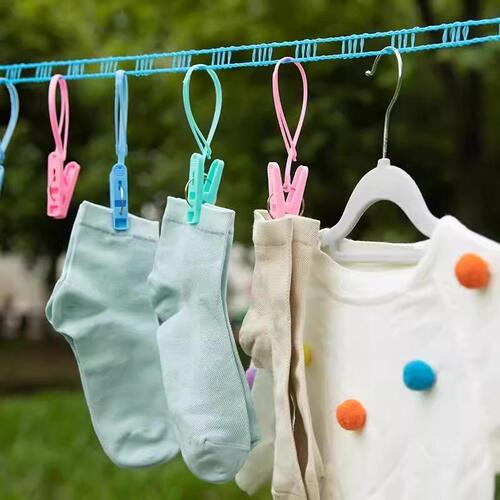 Hole-free windproof drying rack with thickened load-bearing capacity of 50 lbs, suitable for indoor balconies and outdoor use, anti-slip design for drying bedding.