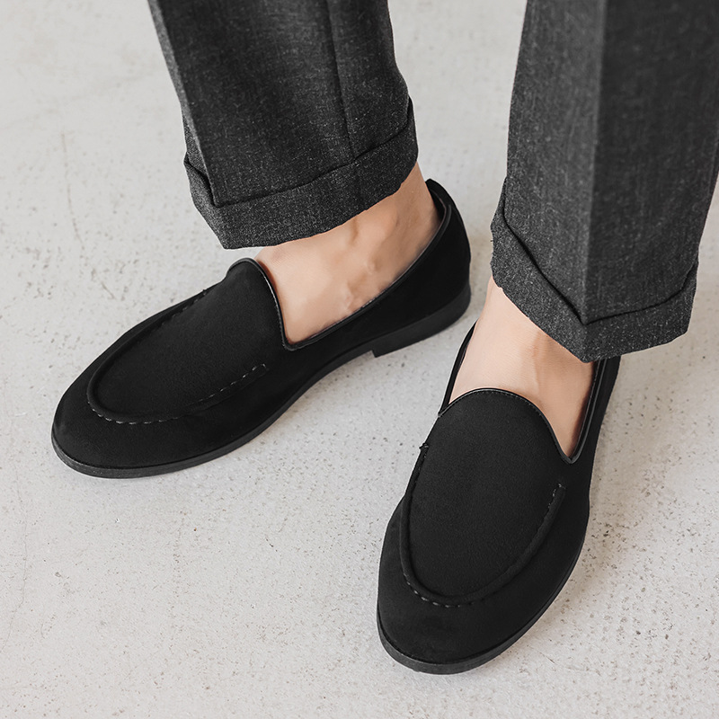 Lefu shoes 2025 verano de un pie doudou shoes británico retro al aire libre casual suela blanda zapatos perezosos comercio exterior zapatos de hombre