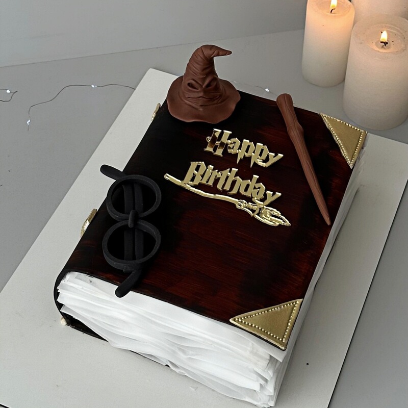 版权跨境ins风哈利波特男孩生日生日快乐亚克力侧面蛋糕装饰套装|undefined