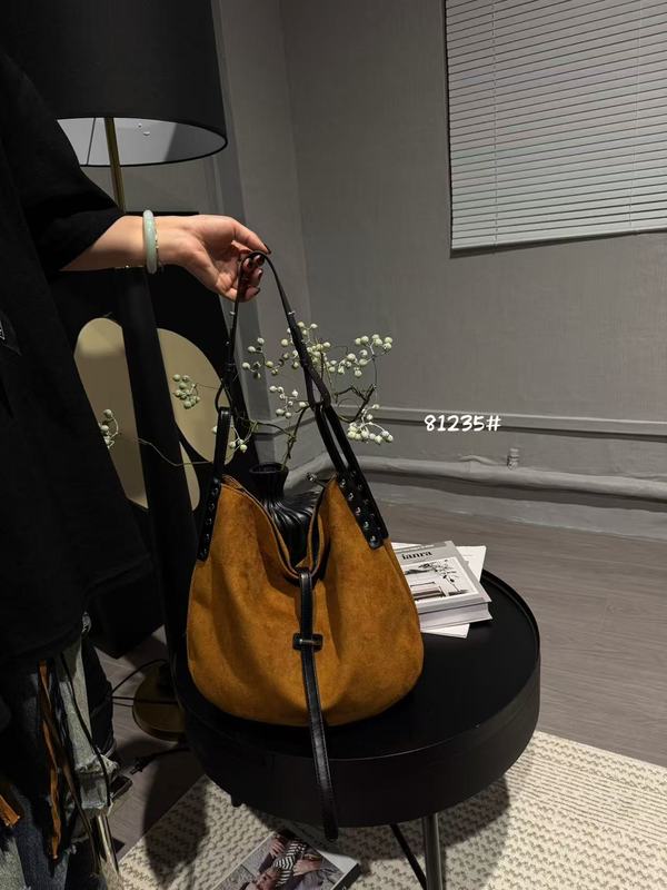 复古大容量麂皮绒托特包包女2025秋冬新款时尚百搭休闲单肩斜挎包|undefined