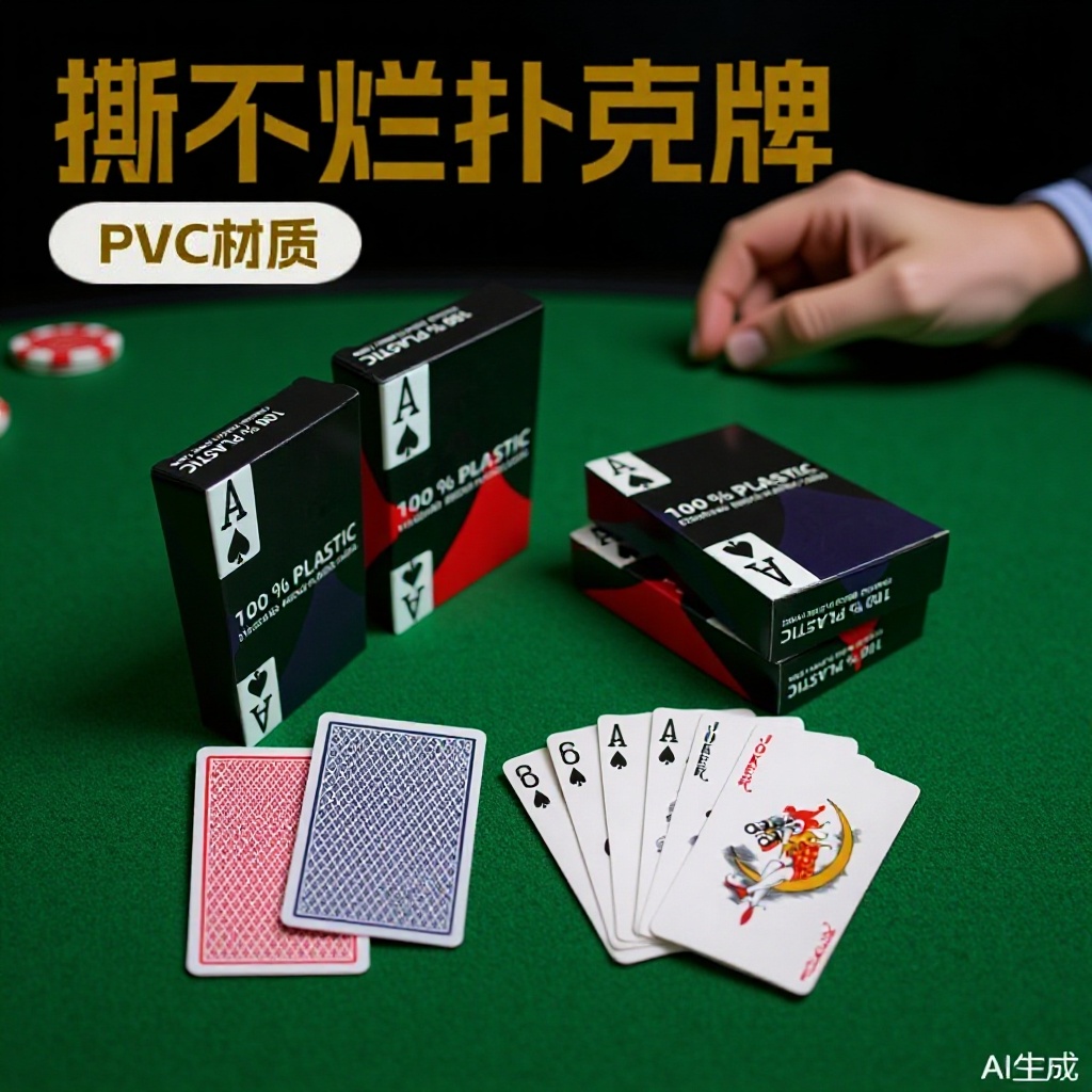Classic bridge playing cards, PVC playing cards, standard font, tear-resistant, wear-resistant, waterproof, suitable for drinking games.