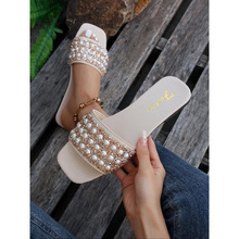 V 77124 Pearl flat slide sandals ����ƽ�����Ͽ羳����ͨ