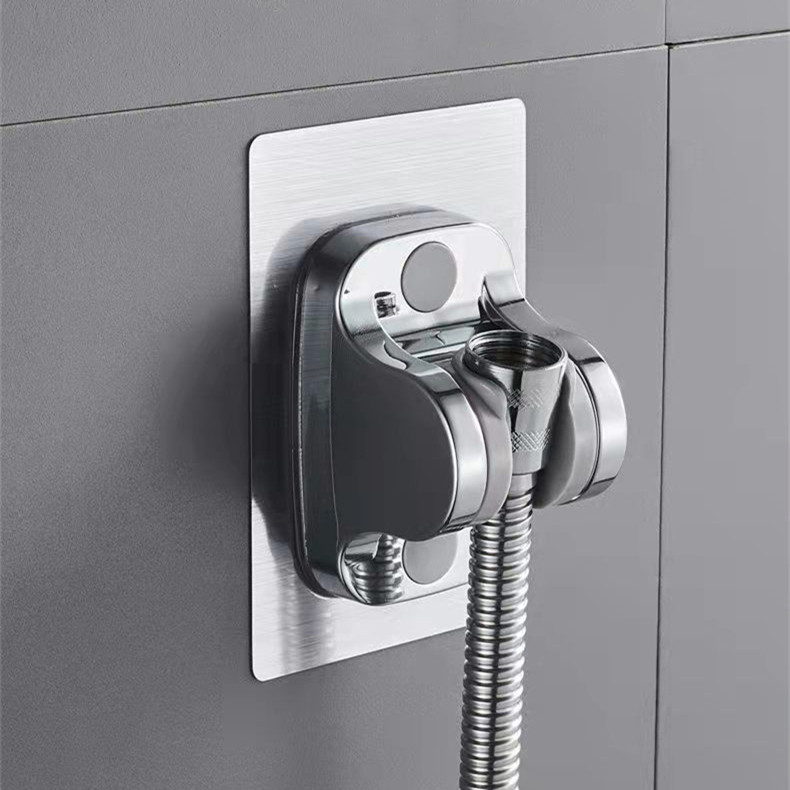 Base de soporte de ducha sin perforación, asiento fijo de ducha ajustable para baño, perforación de soporte de asiento de ducha