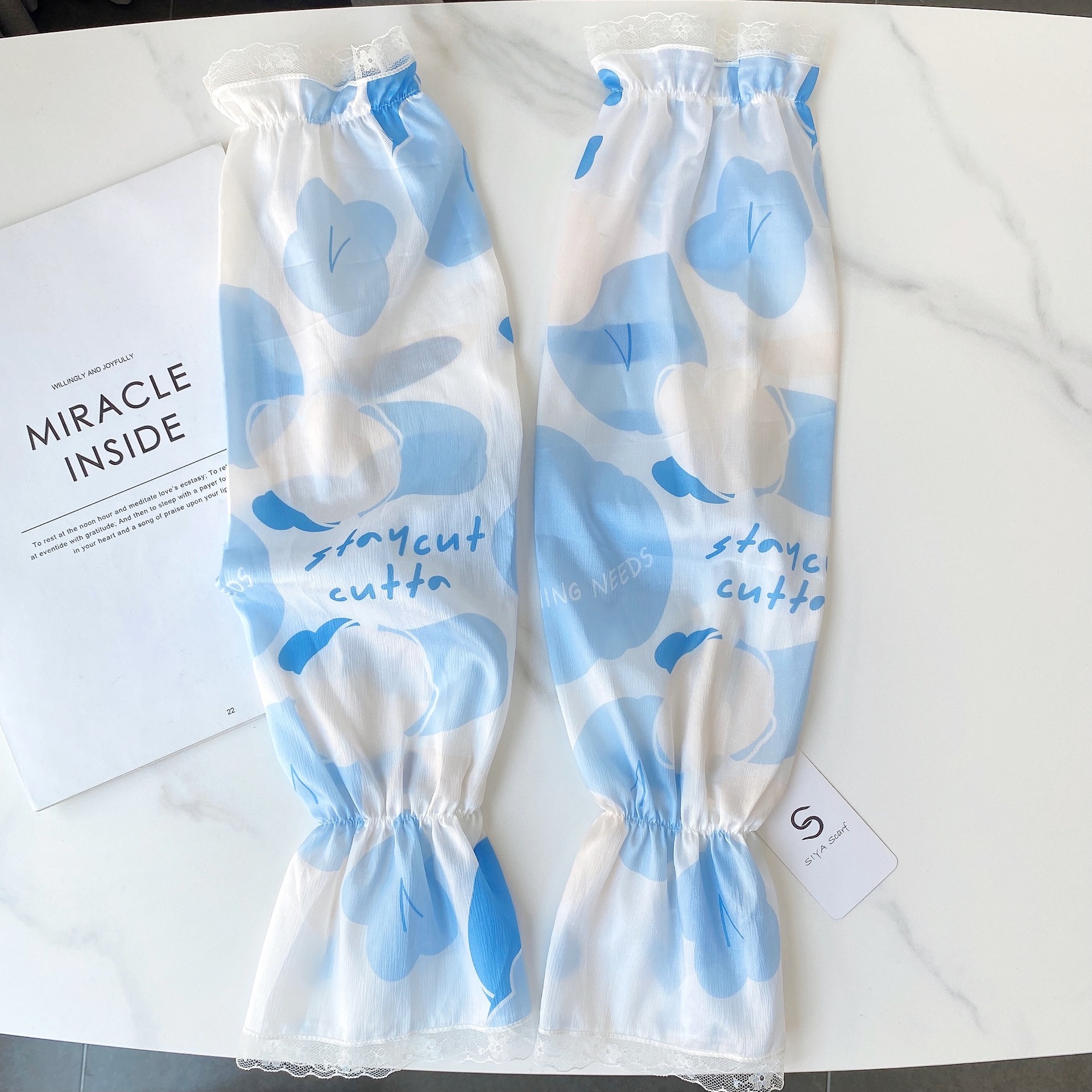 Verano protector solar de tamaño grande nuevo dulce y suelto mangas de seda de hielo fresco brazo protector de mujeres sombreado conducir mangas de bicicleta