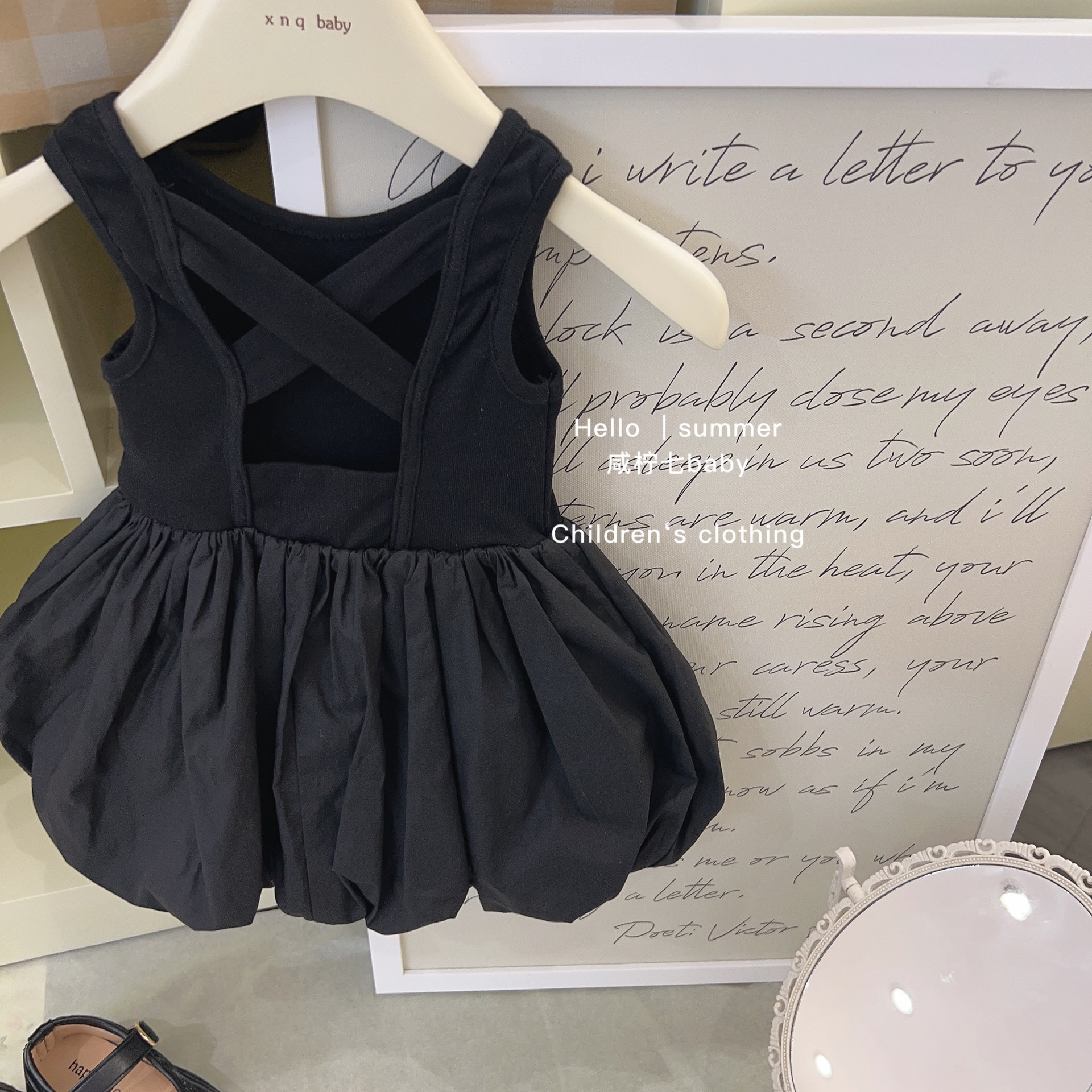 Verano de verano de siete bebés de limón salado Vestido de capullo de estilo occidental de bebé femenino coreano Falda tutú de bebé Vestido de princesa para niños