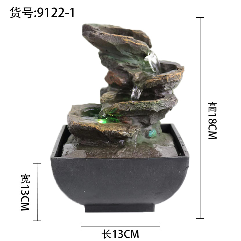 decoración del hogar, artículos de decoración que atraen la riqueza, pequeñas fuentes artesanales, decoraciones de fuentes de agua para oficina