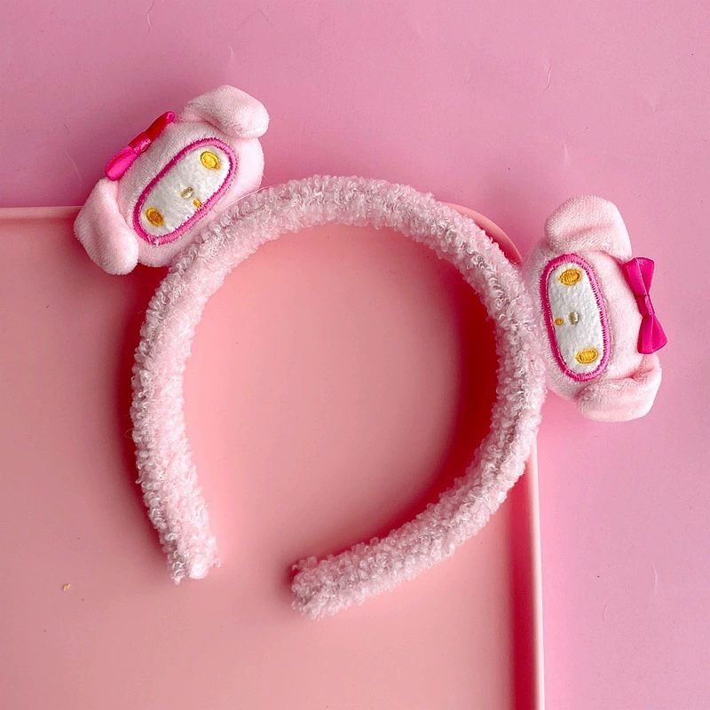 Детский плюшевый ободок (Sanrio), для умывания и декора, мягкий, с героями Kuromi/ My Melody