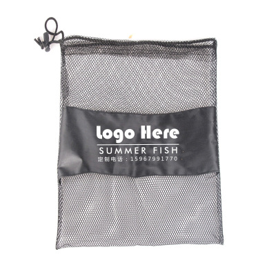 customized Mesh Storage bag Drawstring Beam port Mesh Packaging bag Silk screen resistance Mesh bag