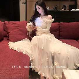 江浙沪千金穿搭套装女气质名媛针织上衣立体花朵半裙两件套有吊牌