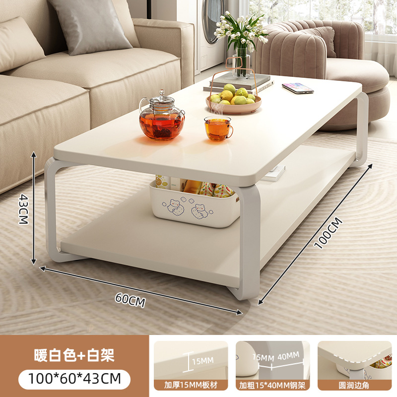 Mesa de té pequeña sala de estar estante doméstico simple mesa moderna simple sofá creativo cuadrado mesa de té pequeña