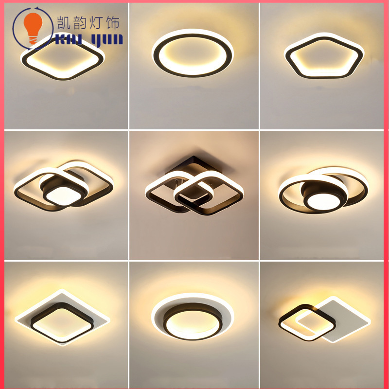 Luces de pasillo, luces del vestíbulo de entrada, luces de hierro forjado para escaleras, luces LED de techo para el guardarropa, luces de balcón, lámparas Zhongshan image 1
