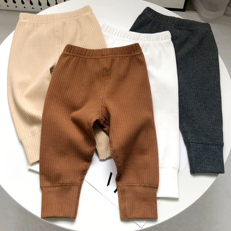 Brand children's knitted spring trousers for early age