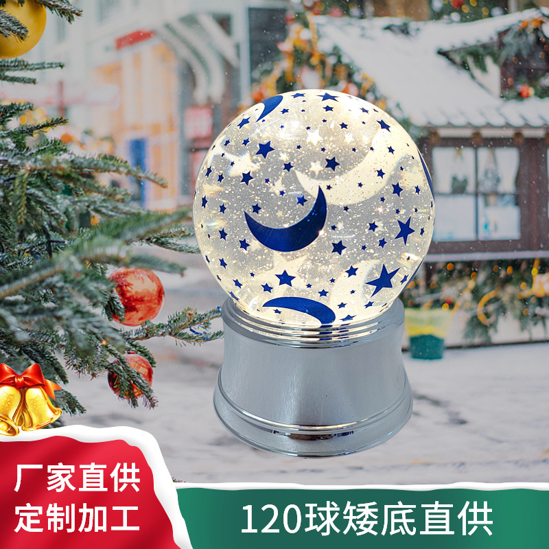 クリエイティブなクリスマスクリスタルボール樹脂工芸品、クリスマスオルゴール飾り、親友や彼女へのクリスタルボールギフト|undefined