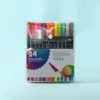 24 цвета, двусторонние акварельные маркеры (чёрный корпус)