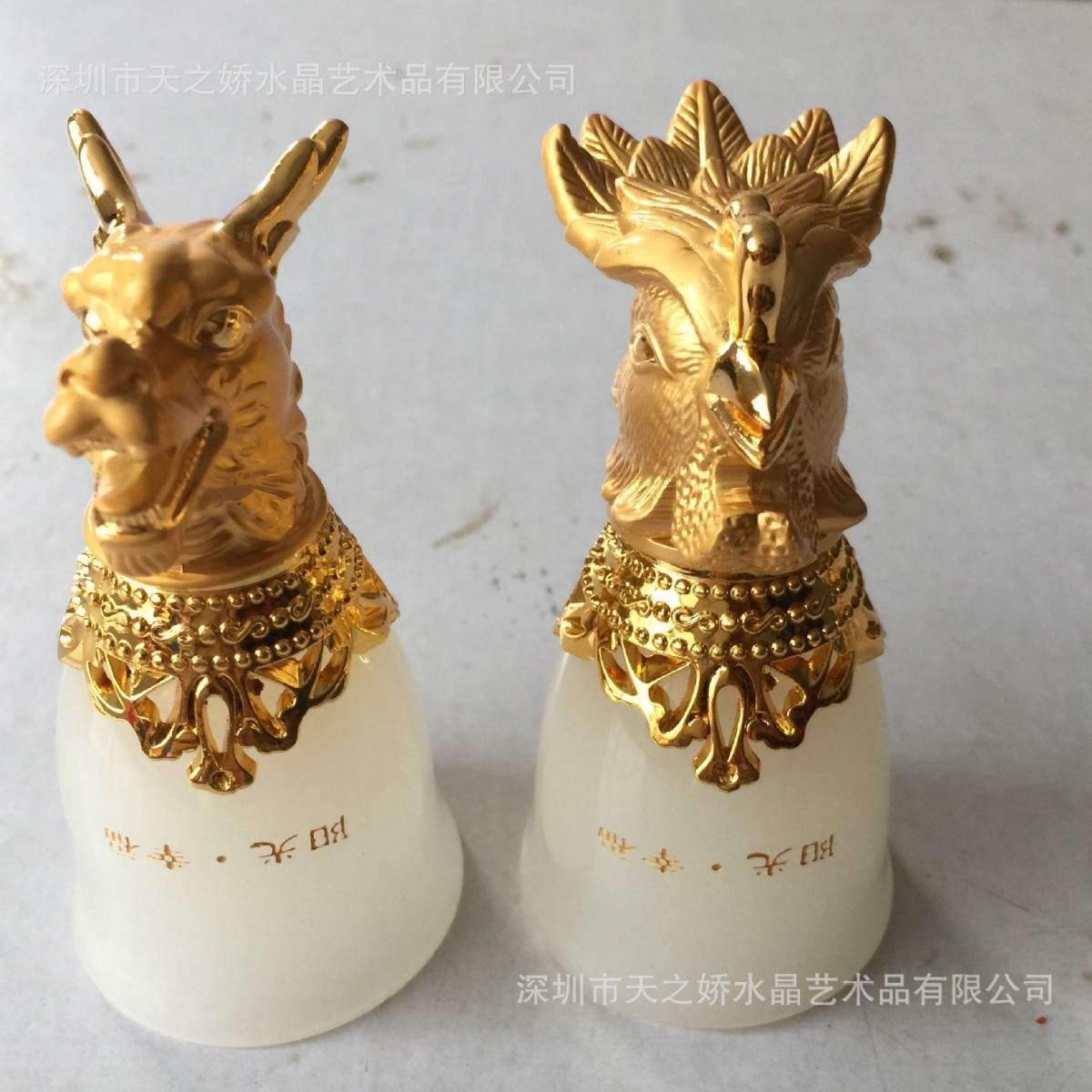 供婚庆创意礼品龙凤酒杯 西凤酒厂家陶瓷杯 玉石酒具福利礼品