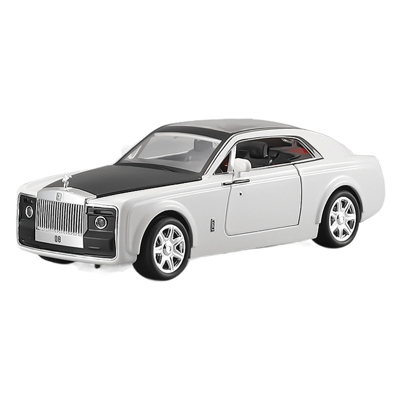 XLG aleación coche modelo 1:24 rollos Huiying coche deportivo 4 Puerta Abierta sonido y luz tire del coche de juguete modelo de música adornos